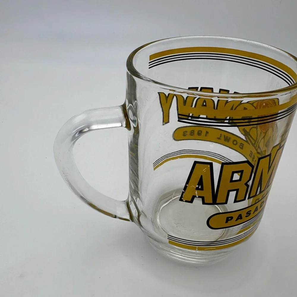 1983 Rose Bowl Clear Glass Mug Army v. Navy